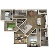The Newton C1 Floorplan in Charlotte, NC The Newton C1 Floorplan in Charlotte, NC